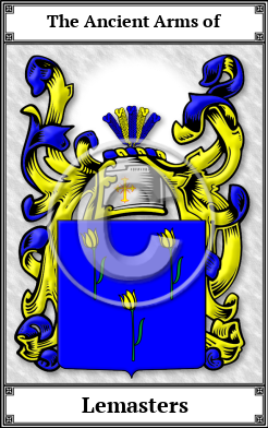 Lemasters Family Crest Download (JPG)  Book Plated - 150 DPI