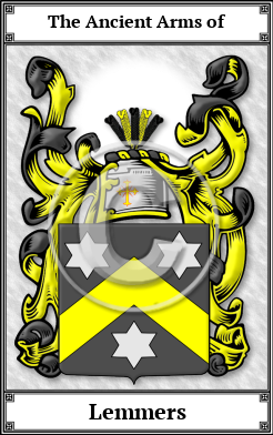 Lemmers Family Crest Download (JPG)  Book Plated - 150 DPI