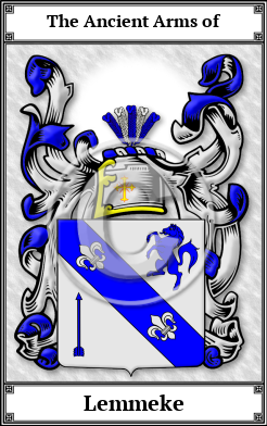 Lemmeke Family Crest Download (JPG)  Book Plated - 150 DPI