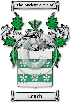 Lench Family Crest Download (jpg) Legacy Series - 150 DPI