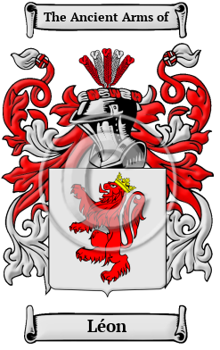 Léon Family Crest/Coat of Arms