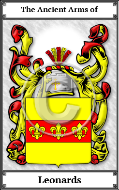 Leonards Family Crest Download (JPG)  Book Plated - 150 DPI