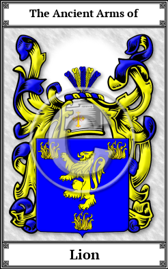Lion Family Crest Download (JPG)  Book Plated - 150 DPI