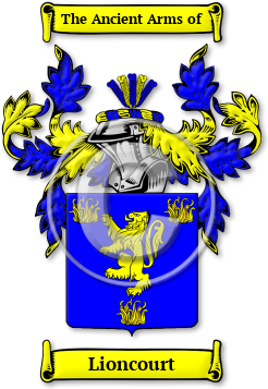 Lioncourt Family Crest Download (jpg) Legacy Series - 150 DPI