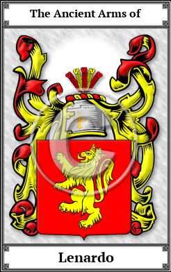Lenardo Family Crest Download (JPG)  Book Plated - 150 DPI