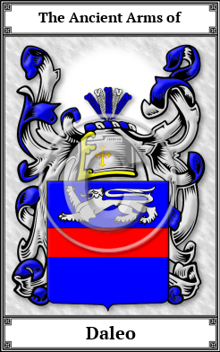 Daleo Family Crest Download (JPG)  Book Plated - 150 DPI
