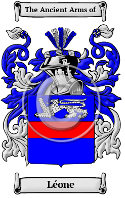 Léone Family Crest/Coat of Arms