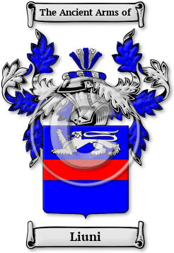 Liuni Family Crest Download (jpg) Legacy Series - 150 DPI