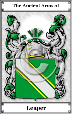 Leaper Family Crest Download (JPG)  Book Plated - 150 DPI
