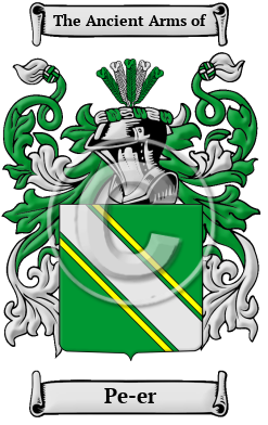 Pe-er Family Crest Download (JPG) Heritage Series - 300 DPI