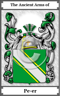 Pe-er Family Crest Download (JPG)  Book Plated - 150 DPI