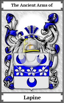 Lapine Family Crest Download (JPG)  Book Plated - 150 DPI