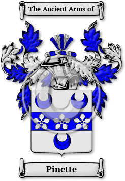 Pinette Family Crest Download (jpg) Legacy Series - 150 DPI