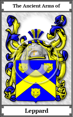 Leppard Family Crest Download (JPG)  Book Plated - 150 DPI