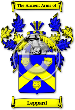 Leppard Family Crest Download (jpg) Legacy Series - 150 DPI