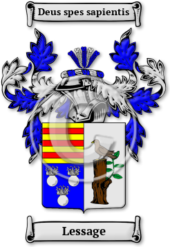 Lessage Family Crest Download (jpg) Legacy Series - 150 DPI