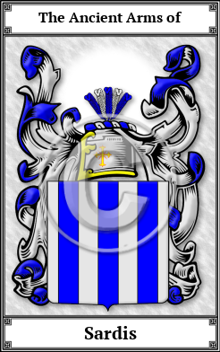 Sardis Family Crest Download (JPG) Book Plated - 600 DPI