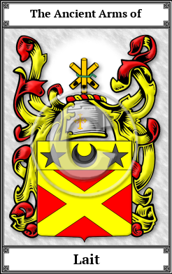 Lait Family Crest Download (JPG)  Book Plated - 150 DPI