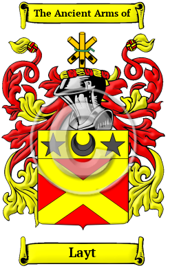Layt Family Crest/Coat of Arms