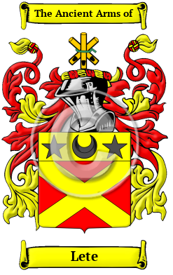 Lete Family Crest/Coat of Arms