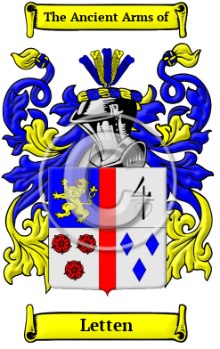 Letten Family Crest/Coat of Arms