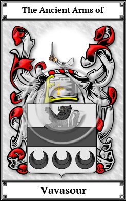 Vavasour Family Crest Download (JPG) Book Plated - 600 DPI