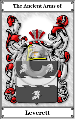 Leverett Family Crest Download (JPG)  Book Plated - 150 DPI