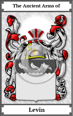 Levin Family Crest Download (JPG) Book Plated - 600 DPI