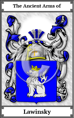 Lawinsky Family Crest Download (JPG)  Book Plated - 150 DPI