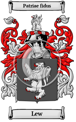 Lew Family Crest/Coat of Arms