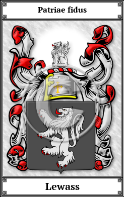 Lewass Family Crest Download (JPG) Book Plated - 300 DPI