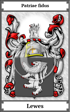 Lewes Family Crest Download (JPG)  Book Plated - 150 DPI