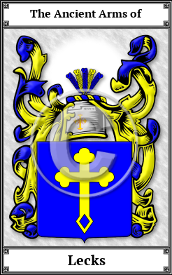 Lecks Family Crest Download (JPG) Book Plated - 600 DPI