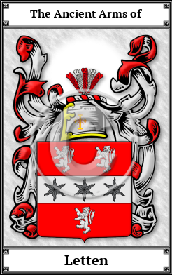 Letten Family Crest Download (JPG)  Book Plated - 150 DPI