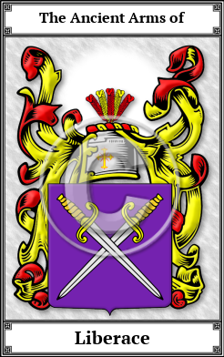 Liberace Family Crest Download (JPG)  Book Plated - 150 DPI