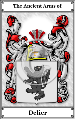 Delier Family Crest Download (JPG) Book Plated - 600 DPI