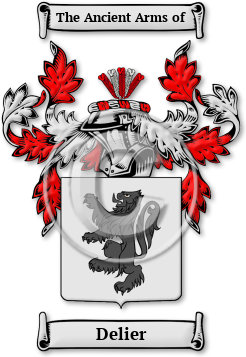 Delier Family Crest Download (JPG) Legacy Series - 600 DPI