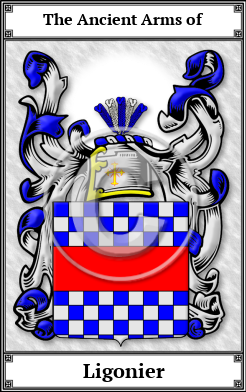 Ligonier Family Crest Download (JPG)  Book Plated - 150 DPI