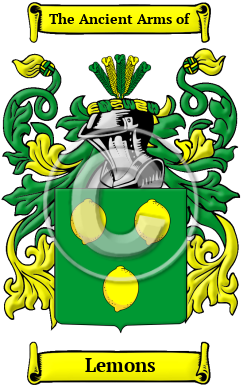 Lemons Family Crest/Coat of Arms