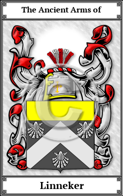 Linneker Family Crest Download (JPG) Book Plated - 300 DPI