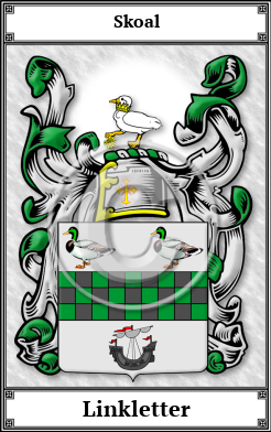 Linkletter Family Crest Download (JPG) Book Plated - 600 DPI