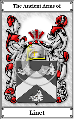Linet Family Crest Download (JPG)  Book Plated - 150 DPI