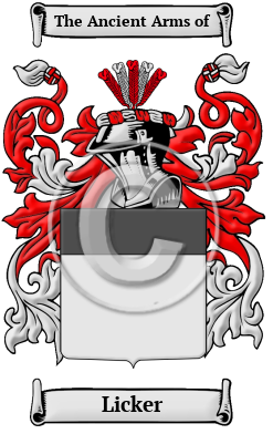 Licker Family Crest/Coat of Arms