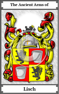 Lisch Family Crest Download (JPG) Book Plated - 600 DPI