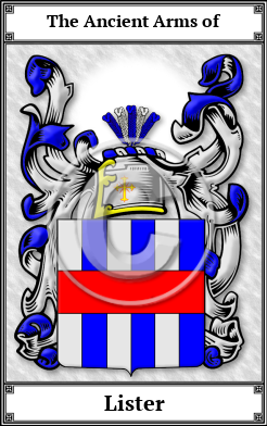 Lister Family Crest Download (JPG)  Book Plated - 150 DPI