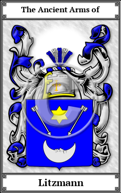 Litzmann Family Crest Download (JPG)  Book Plated - 150 DPI
