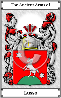 Lusso Family Crest Download (JPG)  Book Plated - 150 DPI