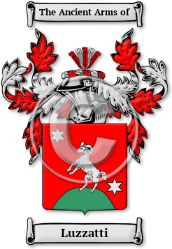 Luzzatti Family Crest Download (jpg) Legacy Series - 150 DPI