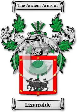 Lizarralde Family Crest Download (jpg) Legacy Series - 150 DPI