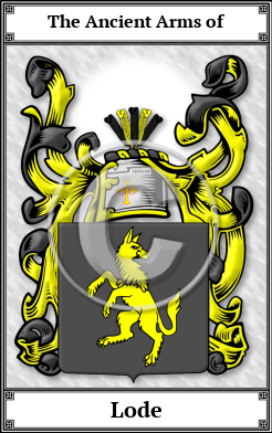 Lode Family Crest Download (JPG)  Book Plated - 150 DPI